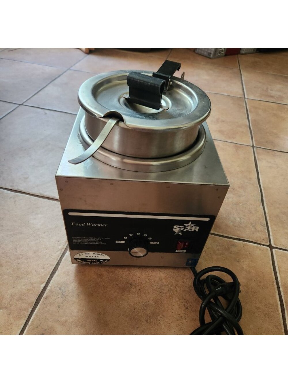 Star Nacho Cheese Food Warmer Model 3W Stainless Steel 120V 60Hz With Lid & Ladl